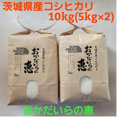 ふるさと納税 美浦村 【令和7年産】茨城県産コシヒカリ おかだいらの恵10kg　精米(5kg×2袋)
