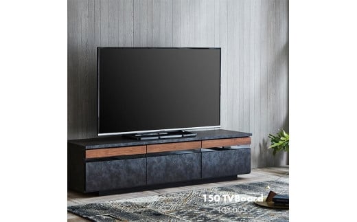 
テレビボード 幅150☆ 天然木 ウォールナット無垢材 グレー　カラー：DGY
