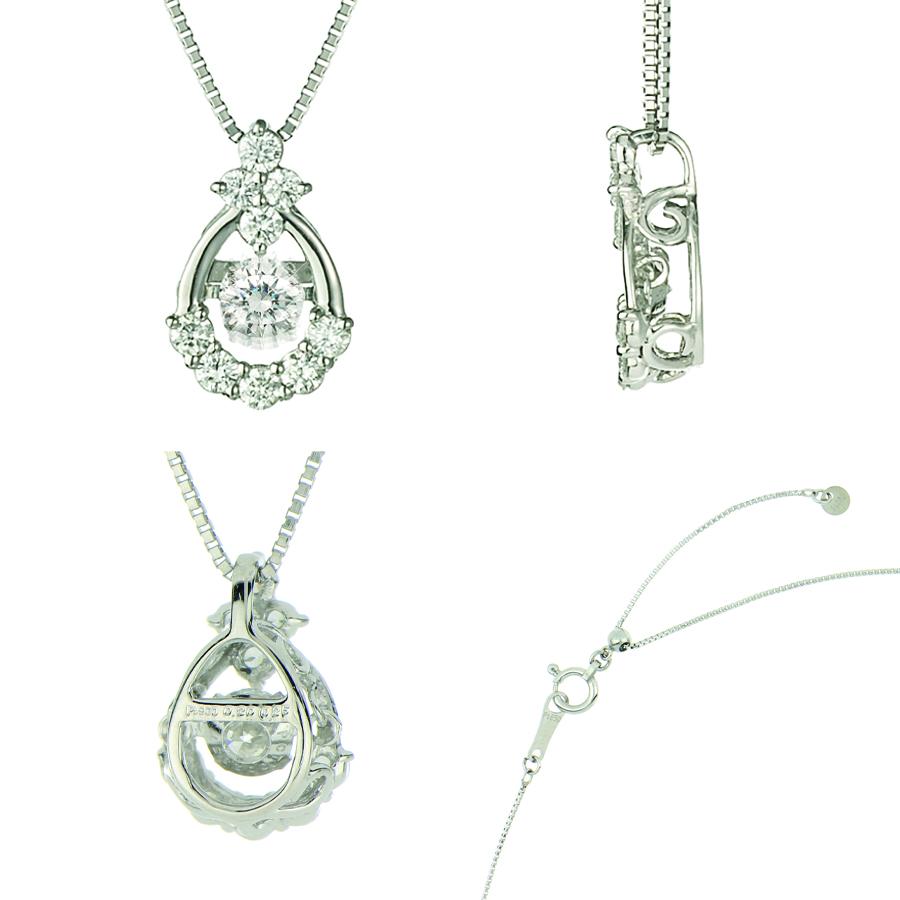 ＜Crossfor＞ダンシングストーン/プラチナダイヤモンドディスティニーベルペンダント　＊ダイヤモンド0.2ct　PD-0009