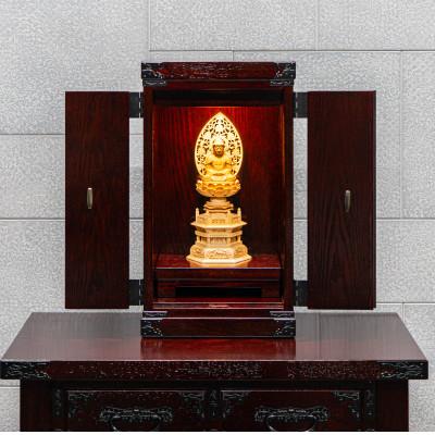 ふるさと納税 利府町 仙台箪笥 仙台厨子 二枚扉 拭き漆調 |  | 01