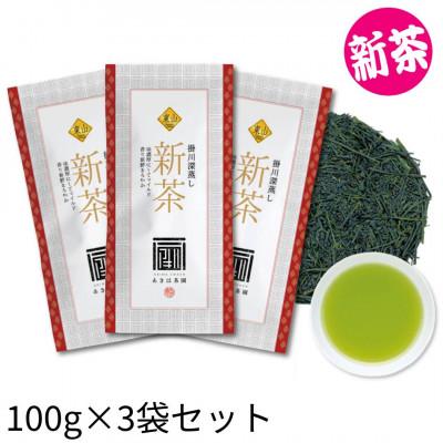 ふるさと納税 掛川市 2026年度産 新茶 最高級煎茶「東山」100g×3袋セット