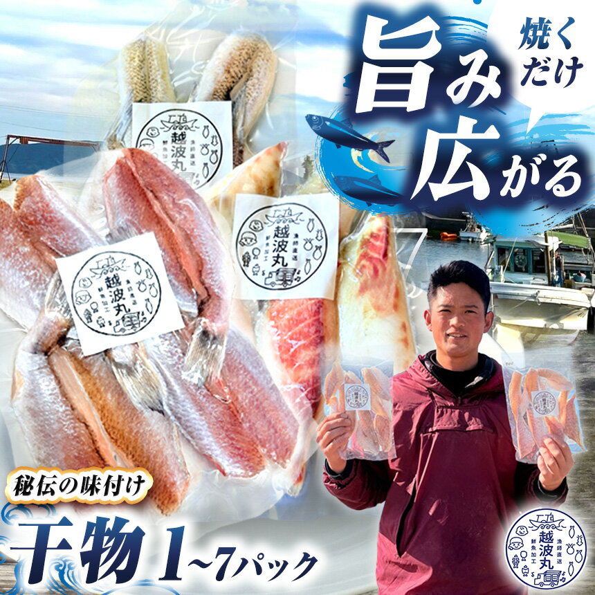 【ふるさと納税】海の幸 干物 セット 1 ~ 7パック｜ 魚 魚介 加工 加工品 調理 料理 グリル 干物 海 幸 山口県 山口 平生町