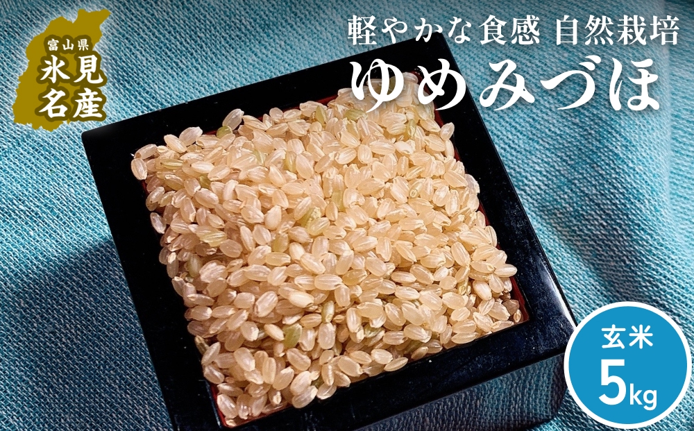 【交響するお米】［玄米］自然栽培 ゆめみづほ 5kg（富山県 氷見市 / 令和7年産） |   移住農家が里山から直送 米 ブランド米