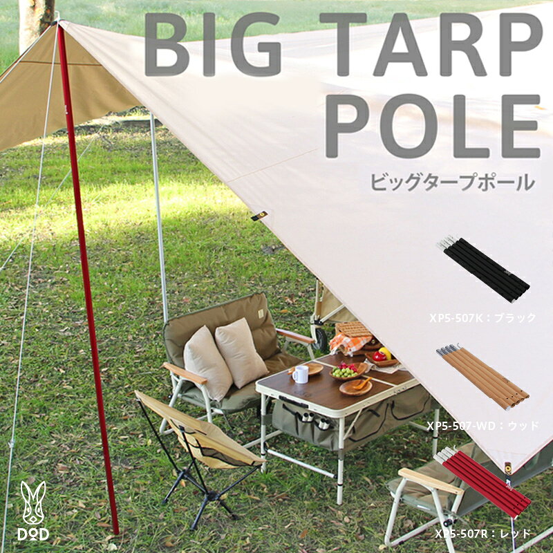 【ふるさと納税】【DOD】 ビッグタープポール【 DOD タープポール 強度 軽量 アルミ合金製 ボタン式 簡単組立 キャンプ ファミリー アウトドア 送料無料 】