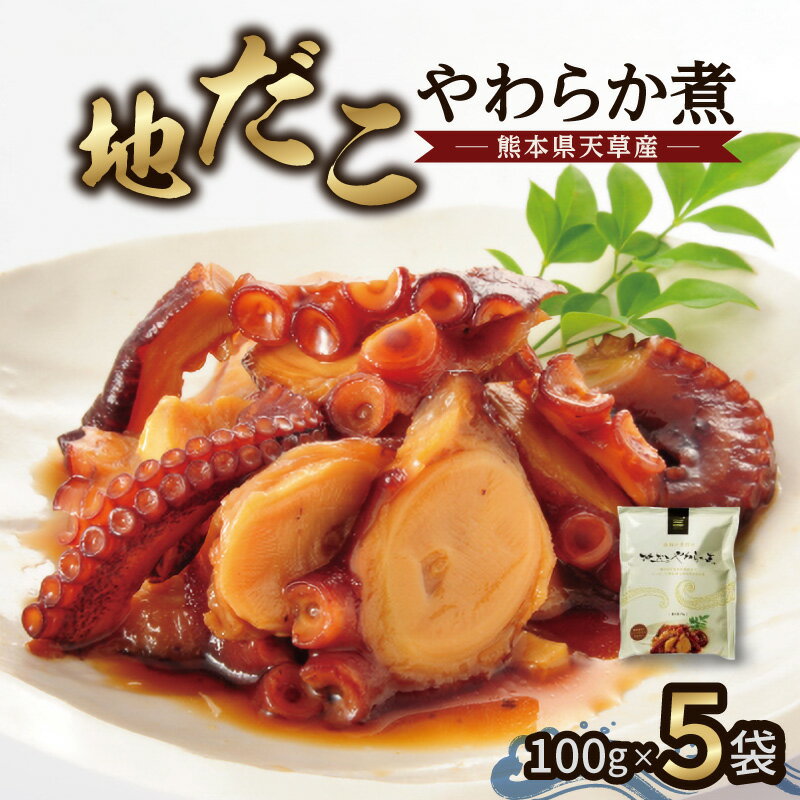 【ふるさと納税】地だこやわらか煮 100g × 5袋 セット レンジ調理 簡単調理 手軽 便利 天草産 地ダコ たこ 旨味 甘み やわらかい 甘辛 たれ 惣菜 煮物 冷凍 食品 加工品 丼 おかず おつまみ お取り寄せ お取り寄せグルメ 熊本県 天草市 送料無料