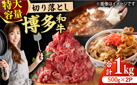 【たっぷり満腹】博多和牛 牛肉 切り落とし 1kg（500g×2P） 肉 切り落とし にく 牛肉 切り落とし ニク 肉 切り落とし にく 牛肉 切り落とし ニク 肉 切り落とし にく 牛肉 博多和牛 [AFBO077]