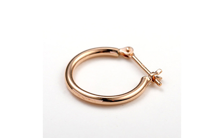 K18ピンクゴールド　フープピアス　1.5×13　111662