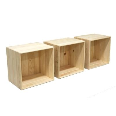 ふるさと納税 四万十市 国産四万十ひのき使用【シンプルなヒノキのフリーボックス(3個セット)】24-252
