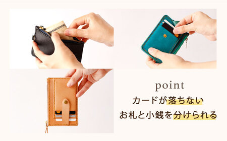 【ターコイズ×ブラック】レザー スマートフォン 用 サコッシュ＆コインケース [OBG013_01]レザーケース