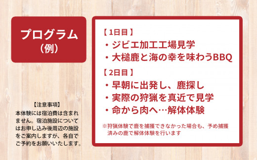 ｢獲る｣瞬間を体感する【大槌ジビエツーリズムチケット】8名分