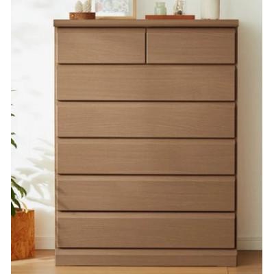 ふるさと納税 大川市 落ち着きのある木目調　80ハイチェスト　【シュート】BR色　MADE IN  大川