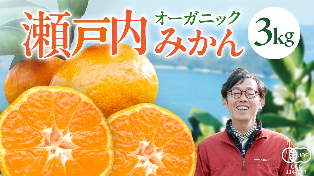 
                  オーガニック 瀬戸内みかん 先行予約 甘酸っぱい 小玉 皮も使える 有機JAS認証 20年以上取得 中原観光農園 約3kg (30～40個程度) 国産 広島 大崎上島町産 【 2026年 10月 中旬～1月 発送 】
                