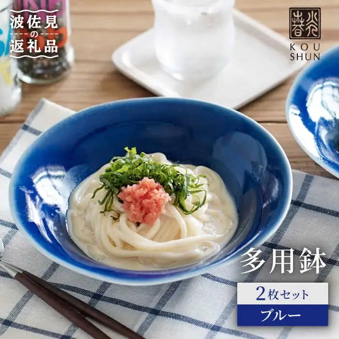 【波佐見焼】多用鉢 2枚セット （ブルー）カレー皿 パスタ皿 食器 食器 皿 【光春窯】 [XD16] 波佐見焼