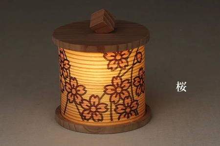 豆行灯　桜  /  行灯 職人  和モダン タッチセンサー 癒しグッズ【hak110A】