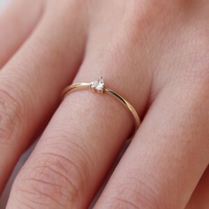 K10YGハートシェイプカットダイヤモンドリング H-7