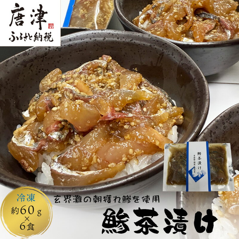 【ふるさと納税】鮮度抜群の鰺茶漬け 60g×6食 玄海灘の朝獲れ鰺 あじ アジ 簡単 解凍 お手軽 おうちごはん 海鮮 夕食