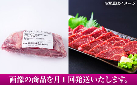 【全12回定期便】あか牛 すき焼き・しゃぶしゃぶ用 サーロイン肉(約1kg)、馬刺し(約200g)計約1.2kg【合同会社 たべたせいか】[BHBY022]