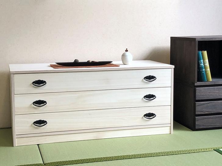 桐たんす 総桐着物チェスト深3段 NKT-3：B830-001