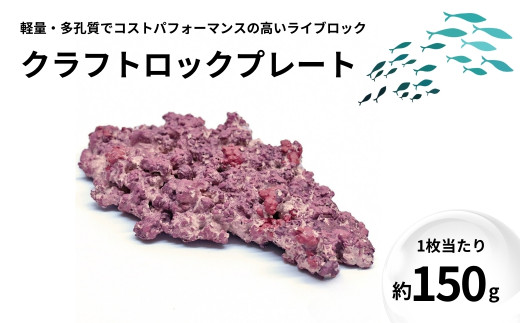 【ハンドメイド】クラフトロックプレート 1枚 150g 海水魚飼育 人工ライブロック 新潟県 出雲崎町