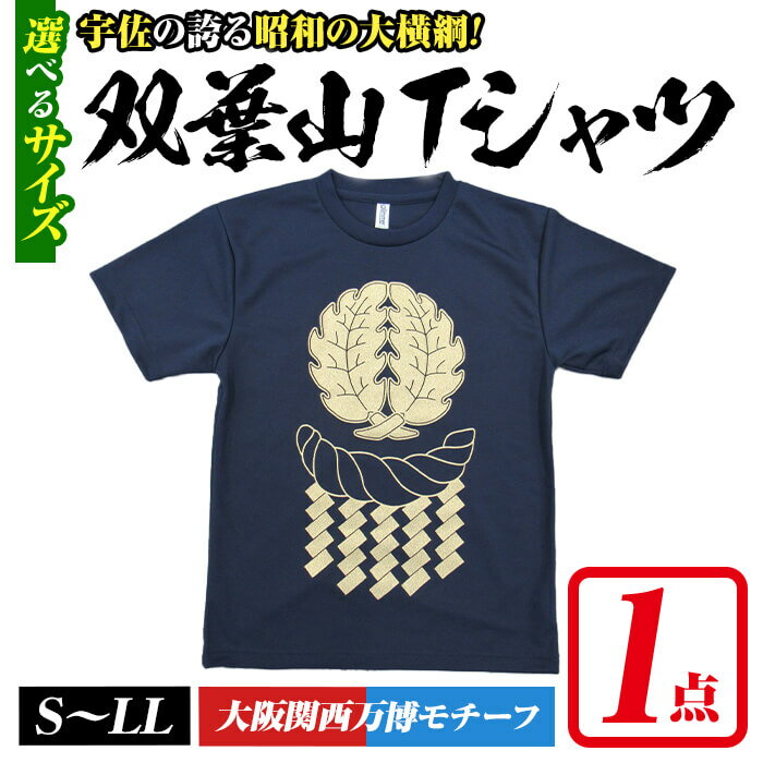 【ふるさと納税】＜サイズを選べる！＞双葉山Tシャツ　万博バージョン(1点) シャツ 服 スポーツ トップス ネイビー オリジナル グッズ ファッション 男女兼用【115601600】【SFPコンサルティング】