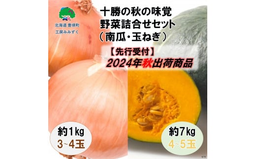 十勝の秋の味覚　野菜詰合せ（南瓜・玉ねぎ）セット【2024年秋出荷】（先行受付）【工房みみずく】