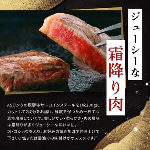 飛騨牛 A5 サーロイン ステーキ用 400ｇ（200g×2枚）｜国産 肉 牛肉 焼肉 ステーキ 和牛 黒毛和牛 グルメ  A5等級 おすすめ AD107【飛騨牛 和牛ブランド 飛騨牛 黒毛和牛 飛騨