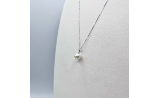 1670　K18WG　アコヤ真珠　Yチェーンペンダント　8mmアップ　真珠 ネックレス ペンダント アコヤ真珠 アコヤ貝 伊勢志摩 冠婚葬祭 結婚式 入学式 ギフト 贈り物 アクセサリー ジュエリー 