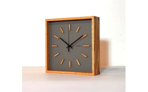 【グレー】arca_WAKU 電波時計 [秒針：黒針]／ CHAANY チャーニー 掛時計 置時計 電波時計 天然木 木製 お祝い プレゼント ギフト おしゃれ シンプル 日本製 おすすめ時計 おすすめ掛時計 おすすめ置時計 おすすめ 信州 長野県 諏訪市 諏訪 【85-05G】