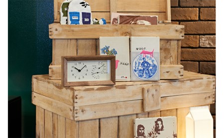 FRAME［温湿度計付］/ ブラウン（LC13-14 BW）レムノス Lemnos 時計