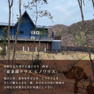 東条湖テラス ピノワリス 宿泊クーポン券 5万円分 愛犬と過ごせる一軒家　宿泊 旅行 クーポン ドッグラン 愛犬 犬 東条湖 加東市