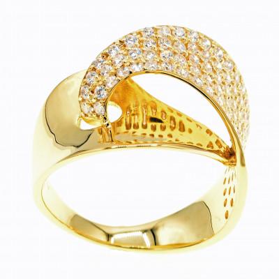 ふるさと納税 笛吹市 K18 パヴェダイヤモンド　デザインリング　0.7CT　#15 |  | 02