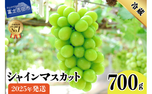 【2025年発送】山梨県産 シャインマスカット700g（1房以上） フルーツ シャインマスカット 果物 旬 高級 山梨 富士吉田市
