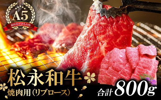 
松永和牛 A5ランク 焼肉 800g【牛肉 焼肉 黒毛和牛 リブロース ロース 赤身 冷凍 焼肉用 800g ご褒美 贅沢 肉 和牛 松永和牛 まつなが牛 A5ランク お祝い 特別な日 ご馳走 パーティー セット 松永牧場】
