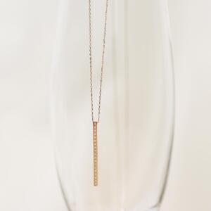 【K10イエローゴールド ラボダイヤモンドネックレス】0.095ct 19粒のラボダイヤが美しいロングネックレス 全長70cm K10-N001 ネックレス