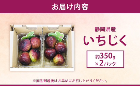 いちじく2パック入り 約350g×2パック 果物 フルーツ いちじく イチジク 無花果 食物繊維 ペクチン 貧血予防 鉄分 サラダ マリネ 国産 浜松市 静岡 【配送不可：北海道・沖縄・離島】 