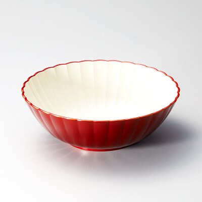 越前塗 フレアサラダボウル 真紅 φ21×6.9cm 食洗機・レンジ対応【1337768】