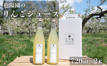 松陽園 りんごジュース 720ml×2本セット 遠野産りんご100%使用【1511273】