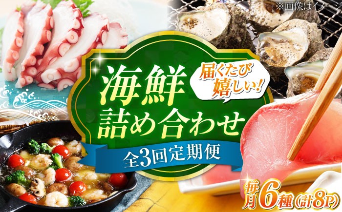 
                  【全3回定期便】海鮮 6種の海鮮詰め合わせ 江田島市／七宝丸 [XBY014]｜海鮮 詰め合わせ 6種 セット つめあわせ 詰め合せ 6種類 冷凍 しらす シラス はまち ハマチ たこ タコ サザエ さざえ アヒージョ 昆布締め 魚 海鮮丼 人気 おすすめ グルメ
                