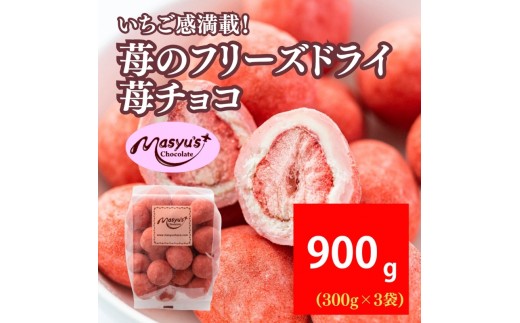 
                  苺のフリーズドライ苺チョコ900g 300gx3袋 4月～10月発送 チョコレート チョコ スイーツ お菓子 おかし いちご イチゴチョコ イチゴ パウダー ギフト プレゼント 兵庫県 伊丹市 [№5275-0739]
                