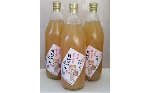 無添加すりおろし　みなかみ町産りんごジュース　３本セット