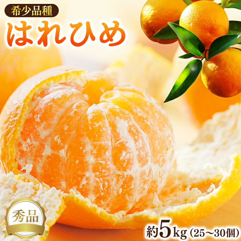 【ふるさと納税】 みかん はれひめ ☆みかんの希少種☆ 秀品 約5kg 25～30個入《2025年12月中旬頃～2026年2月初旬頃発送予定》みかん ミカン 蜜柑 柑橘 フルーツ 果物 くだもの 先行予約 15000円 数量限定 お取り寄せ 人気 和歌山県 かつらぎ町 くしがきの里 送料無料［KG3］