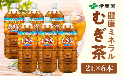 伊藤園 健康ミネラル麦茶 2L × 6本 １ケース 【 お茶 麦茶 むぎ茶 ドリンク ドリンクお茶 ペットボトル ペットボトルお茶 箱 和歌山県 海南市 AX96102 】