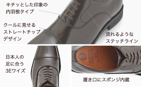 本革 ビジネスシューズ 革靴 紳士靴 6cmアップ シークレットシューズ No.1301 ダークブラウン 24.5cm