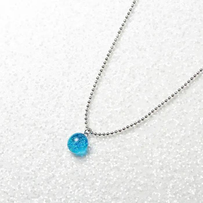 ジュエリー ネックレス アクセサリー 湖水 ガラス細工 首飾り ハンドメイド 手作り ジュエリー ネックレス アクセサリー ガラス 北海道 2463