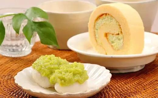 甘仙堂 ずんだ餅とロールケーキ3種のセット（純生ロール、ショコラ、ずんだロール）