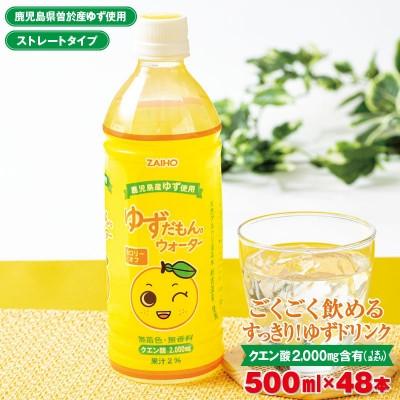 ふるさと納税 伊佐市 【毎月定期便】ゆずドリンク 500ml (48本) ペットボトル ゆずだもん。(伊佐市)全6回
