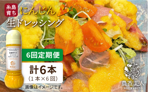 
【全6回定期便】糸島 そだち の にんじん 生 ドレッシング （ 285ml × 1本 ）《糸島》【農香美人】 [AAG049]
