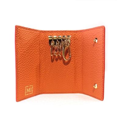 ふるさと納税 豊岡市 豊岡財布 三つ折りキーケース  ドイツ製高級皮革使用 オレンジ |  | 01