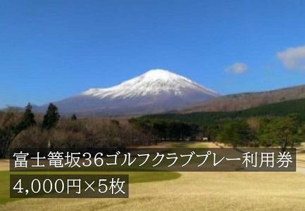 L27GORA KADAN FUJI GOLF　利用チケット ５枚