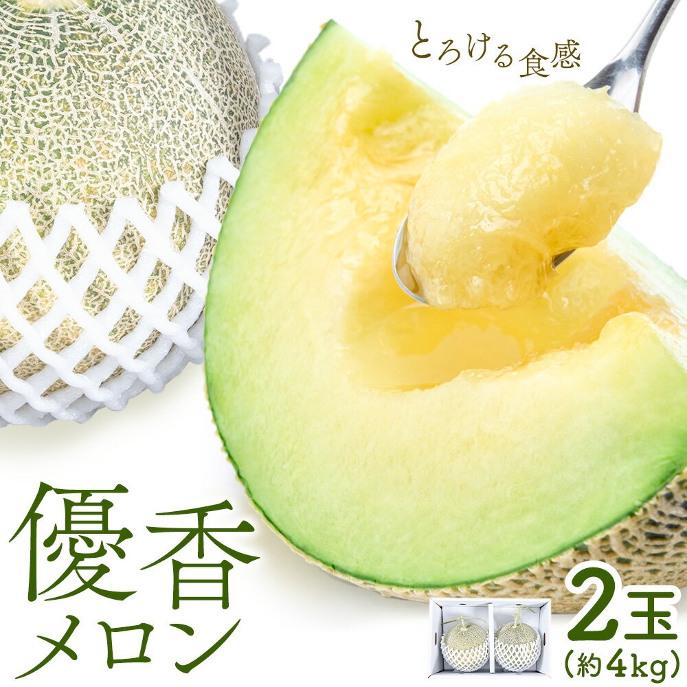 【ふるさと納税】【2026年先行予約】メロン 優香メロン 約2kg × 2玉 贈答用 専用箱 ギフト フルーツ 《2026年4月下旬-5月下旬頃出荷》西川農園 熊本県 荒尾市 希少メロン 果物 熊本県産